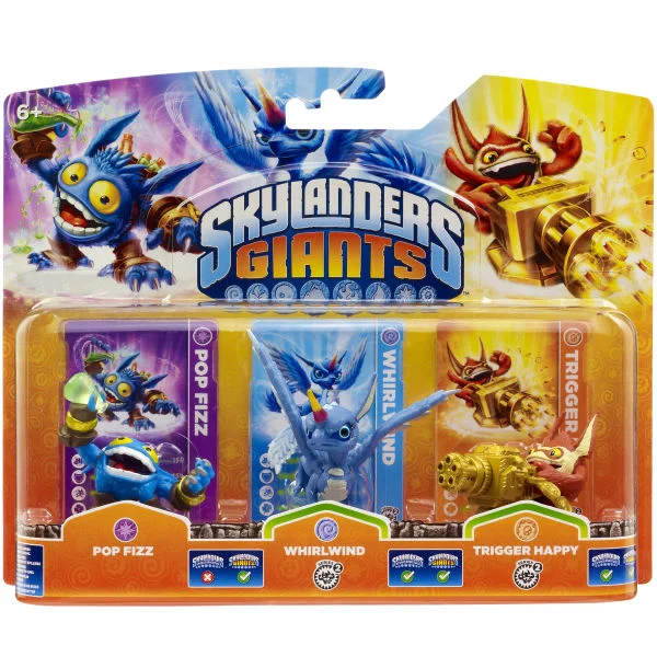 Skylanders: Giants: Triple Pack A (Includes Pop Fizz, Trigger Happy and Whirlwind) - PS3 Image 1