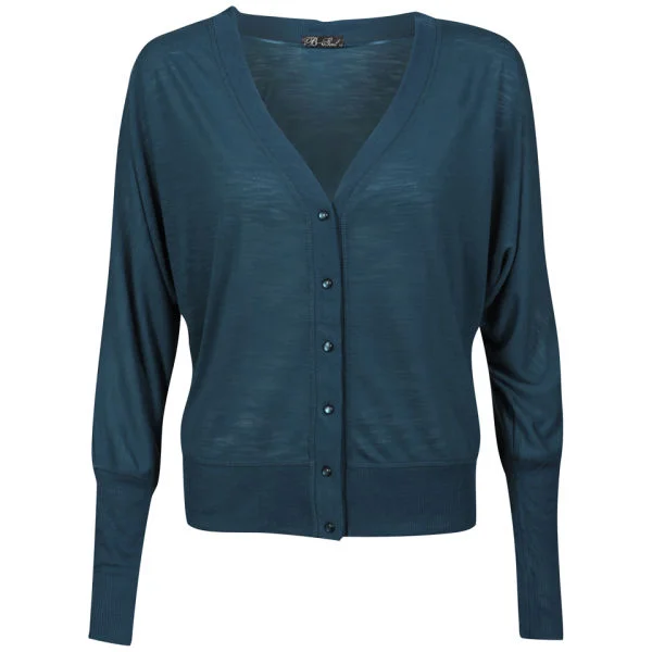 Brave Soul Women's Claire Button Cardigan - Deep Teal - S - Deep Teal Image 1