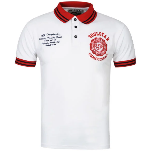 Soul Star Men's Diplomat Polo Shirt - White - S - White Image 1