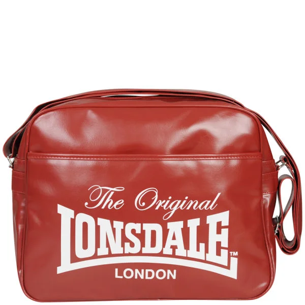 Lonsdale Front Pocket Messenger Bag - Red Image 1