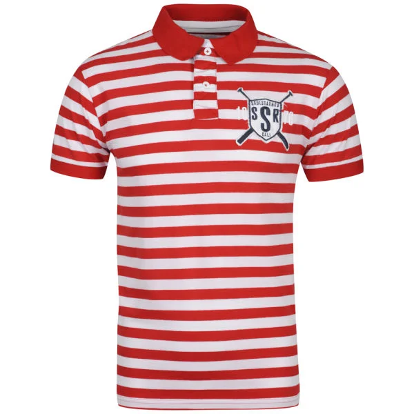 Soul Star Men's Santiago Polo Shirt - Red - S - Red Image 1