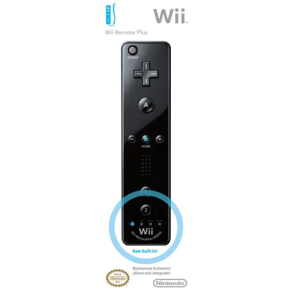 Official Wii Remote Plus Controller (Black) Image 1