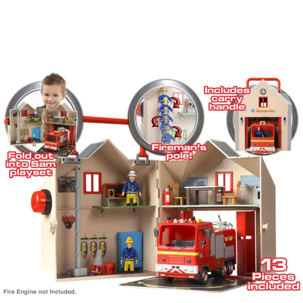 Fireman Sam Deluxe Fire Station Playset Image 1