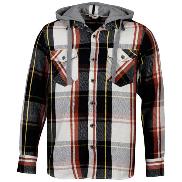 Ringspun Men's Griffin Check Long Sleeve Shirt - Brown Check - S - Brown Check Image 1