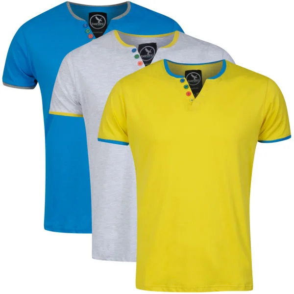 Benzini Men's Gogle 3-Pack T-Shirts - Yellow/Ash/Electric - S - Yellow/Ash/Electric Image 1