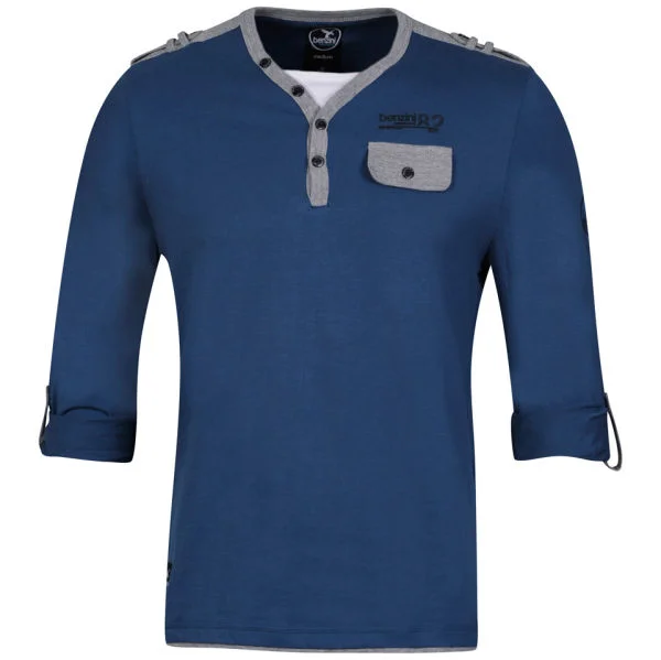 Benzini Men's Lendal Long Sleeve T-Shirt French Navy - S - French Navy Image 1