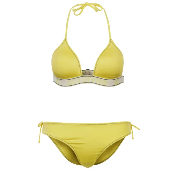 Just Cavalli Women's Logo Edge Bikini - Yellow - 8 - Yellow Image 1