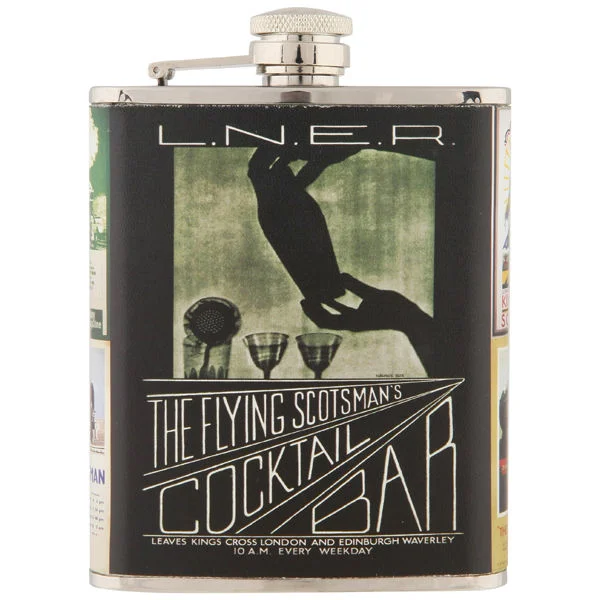 Flying Scotsman Stainless Steel Hip Flask Image 1