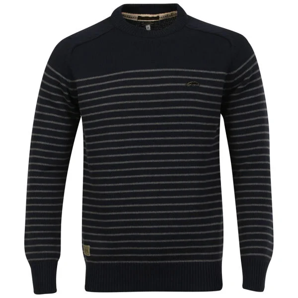 Jack & Jones Vintage Men's Seal Stripe Crew Neck - Navy - S Image 1