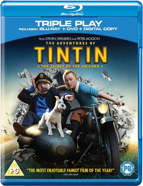 The Adventures of Tintin: The Secret of the Unicorn - Triple Play (Blu-Ray, DVD and Digital Copy) Image 1