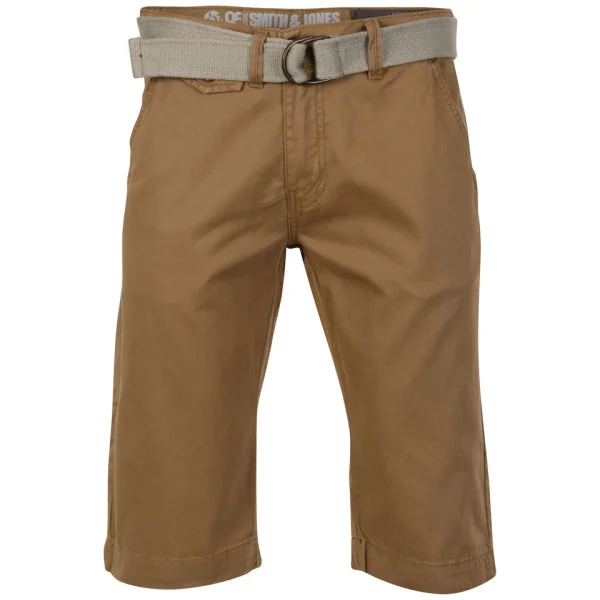 Smith & Jones Men's Chinso Belted Chino Shorts - Camel - 28 waist - Camel Image 1