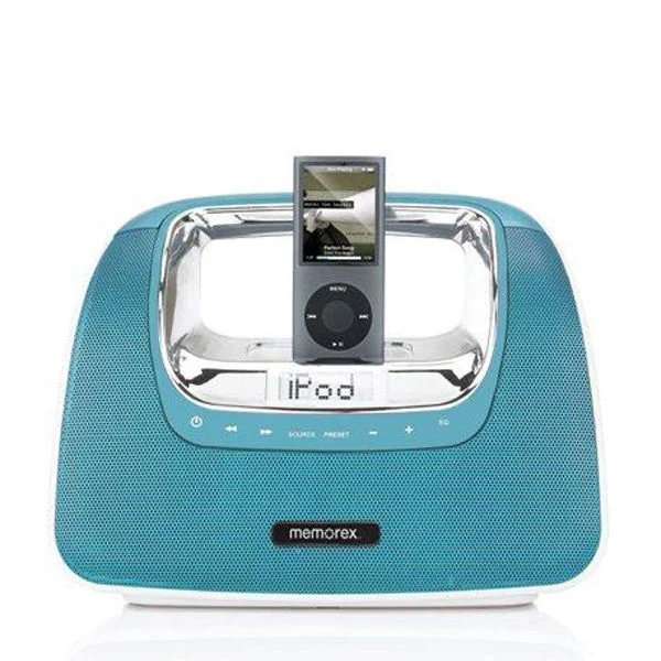 Memorex miniMove MI3X iPod Docking Station (Teal) Image 1