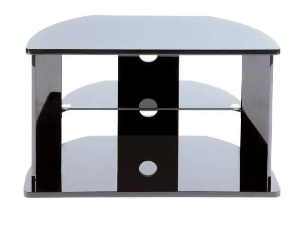 LEVV Black High Gloss TV Stand for up to 32 Inch TVs Image 1
