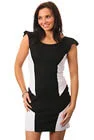 Lipsy - Panelled Contrast Shift Dress - Black and Whte - 8 - Black Image 1