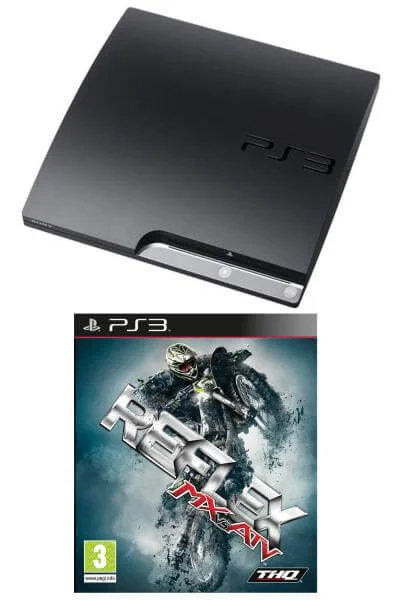 Playstation 3 PS3 Slim 120GB Console: Bundle (including MX vs ATV: Reflex & 2M HDMI Cable) Image 1