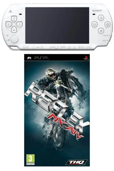 PSP 3000 Silver: Bundle (including MX vs ATV: Reflex) Image 1