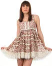 Yumi Madeline Floral Frill Dress - Pink - S - Pink Image 1