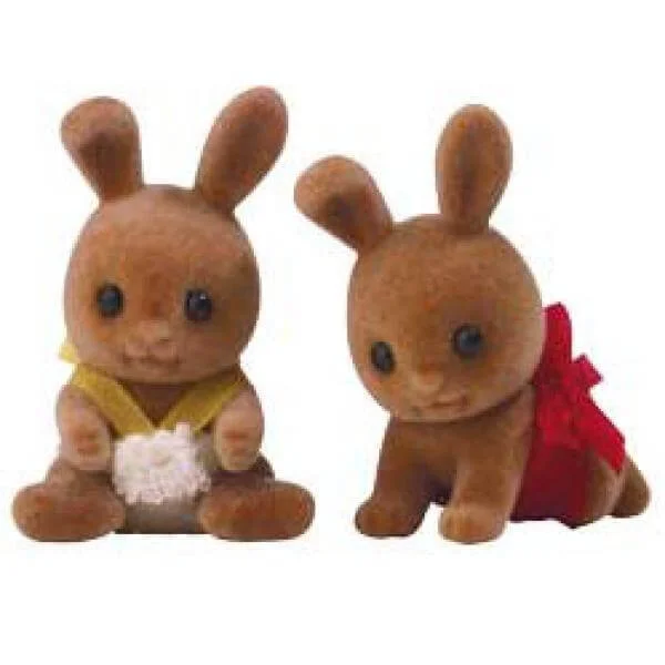 Sylvanian Families: Fawn rabbit twin babies Image 1