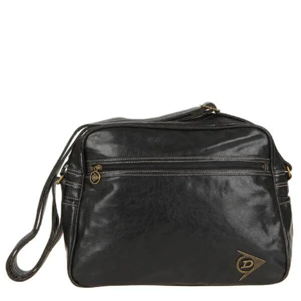 Dunlop Leather look messenger bag - Black Image 1