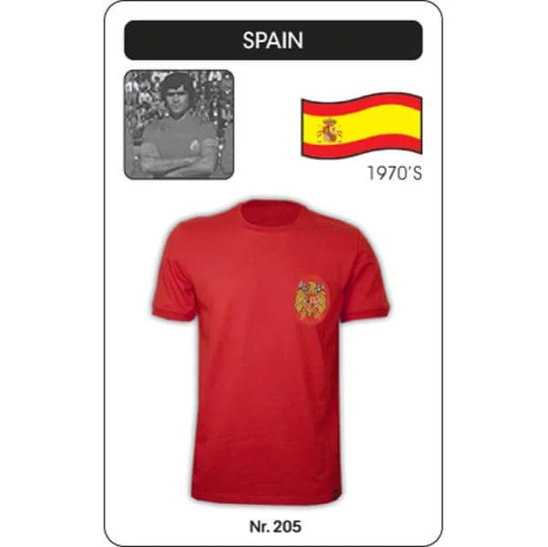 Spain 1978 Short Sleeve Retro Football Shirt - S - Red Image 1