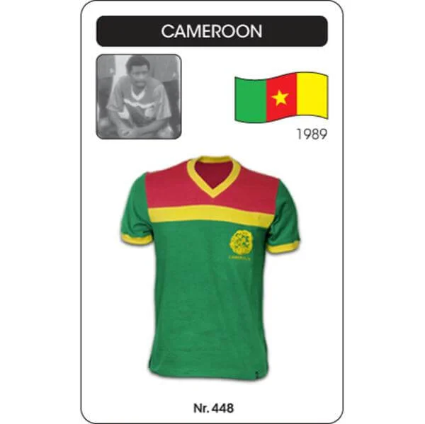 Cameroon 1989 Short Sleeve Retro Football Shirt - S - Green Image 1