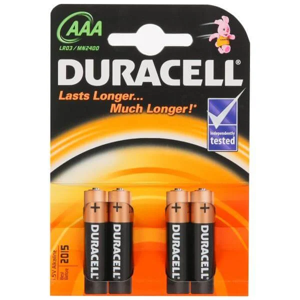 Duracell AAA 1.5V Batteries - 4 pack Image 1