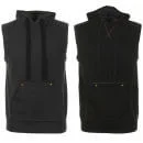 Men's 2 Pack Of Sleeveless Hoody with Kangaroo Pocket - Black, Gunmetal - S - Multi Image 1