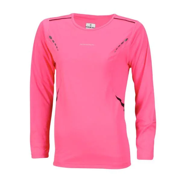 RonHill Women's Vizion L/S T-Shirt - Pink/Black - XS - Pink Image 1