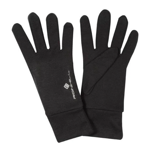 RonHill Lite Running Gloves - Black - S - Black Image 1