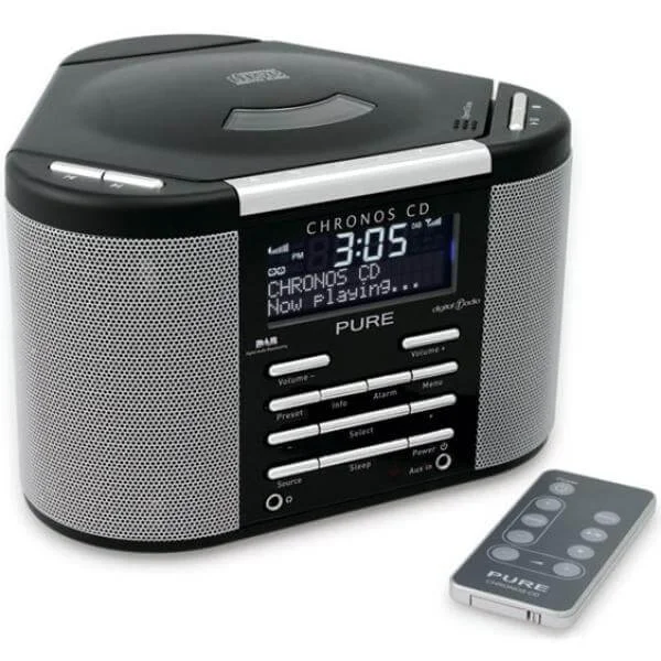 Pure Outlet Chronos CD DAB Radio - Black - Manufacturer Refurbished Image 1