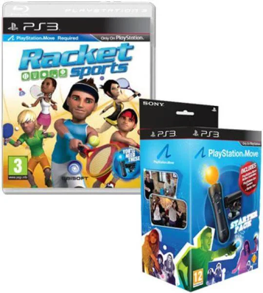 Racket Sports (Playstation Move) & Playstation Move: Starter Pack (Includes Move Controller, Eye Camera + Demo Disc) Image 1