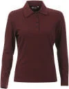 Women's adidas 4 Button Polo T-Shirt - Burgundy - S - Burgundy Image 1