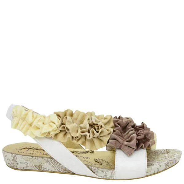 Irregular Choice Women's Bingo Best Sandals - White/Gold - 4 - White Image 1