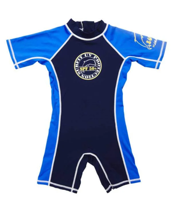 Jakabel Surfit UVP Shorty Sunsuit - Blue - XB (3-6 Months) - Blue Image 1