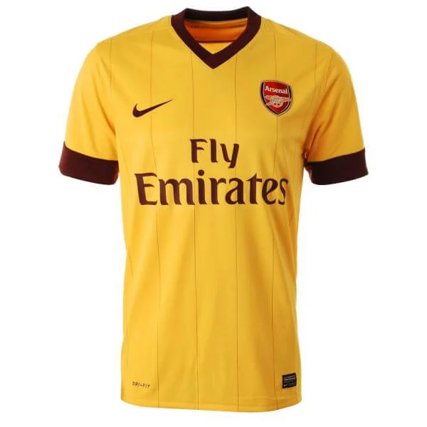 Arsenal Away Shirt 2010/11 Short Sleeve - Youths - XS - Yellow Image 1