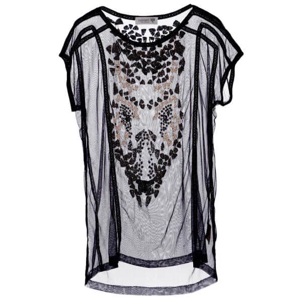 nümph Womens Child Sheer Top - Black - S - Black Image 1