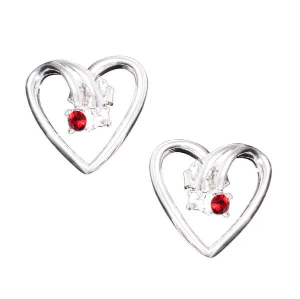 Beloved Swarovski Crystal Heart Earrings Image 1