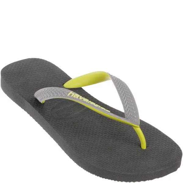 Havaianas Unisex Two Tone Strap Flip Flops - Grey - 1/2 - Grey Image 1