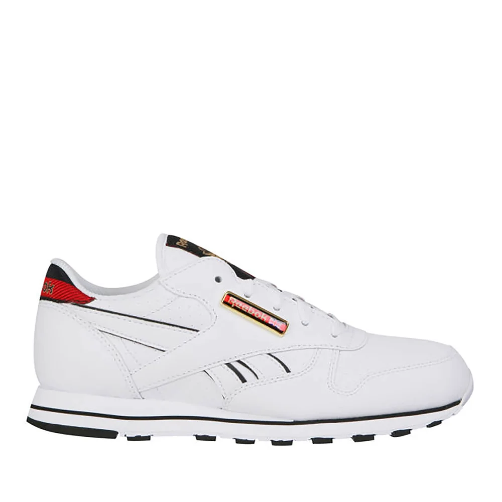 Reebok Classic Women's Leather Jacquard Trainer - White/Black - 3 - White/Black Image 1