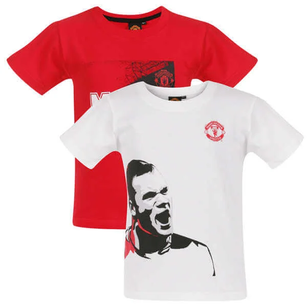Boys' Manchester United 2-Pack Rooney T-Shirts - 2/3 - Multi Image 1