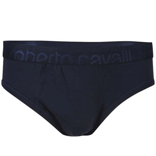 Roberto Cavalli Men's Branded Brief - Blue - XS - Blue Image 1