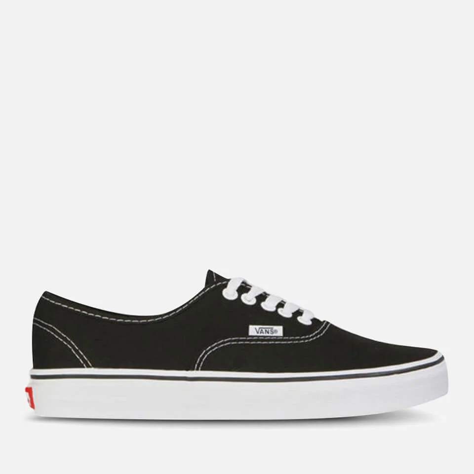 Vans Authentic Canvas Trainers - Black/White - UK 3 Image 1