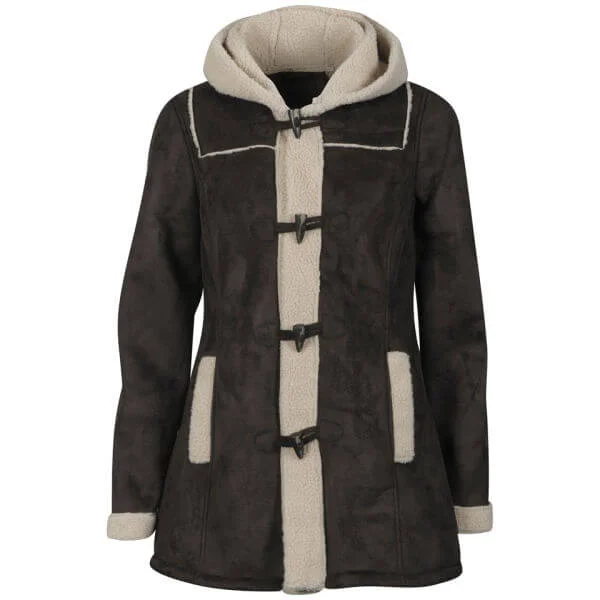 Vero Moda Women's Classico Shearling Duffle Coat - Mocca - XS - Brown Image 1