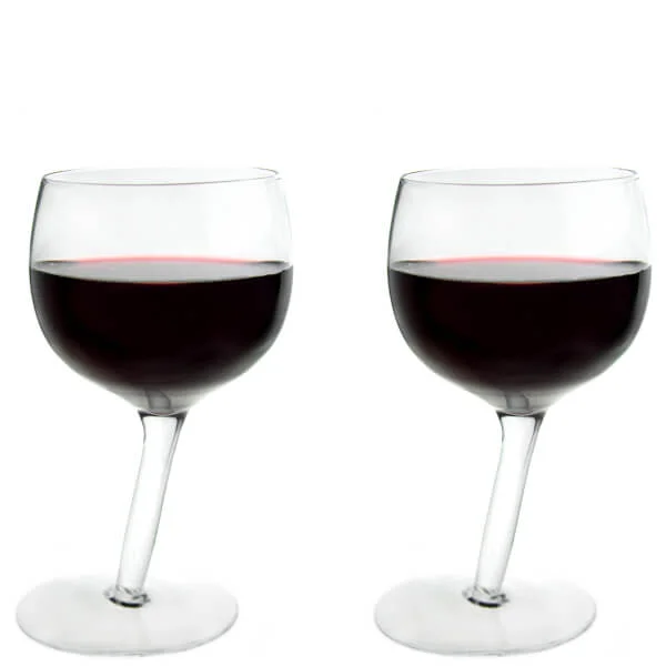 Tipsy Wine Glasses - 2 Pack Image 1