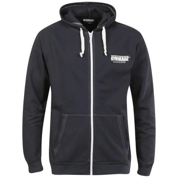 Gymheadz Men's Hardcore Hooded Jacket - Grey - S - Grey Image 1