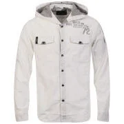 Brave Soul Men's Division Hooded Shirt - White - S - White Image 1