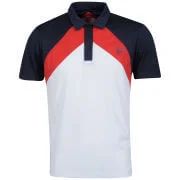 Dunlop Men's Play Tech Polo Shirt - Navy/Red/White - S - Navy/Red/White Image 1