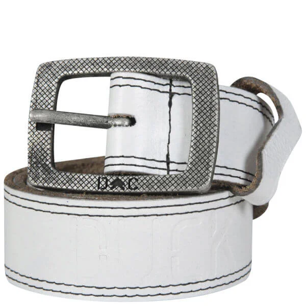 Duck and Cover Men's Embossed Belt - M - White Image 1