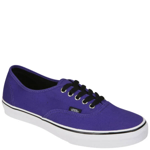Vans Authentic Canvas Trainer - Dark Purple/True White - 3 - Dark Purple/True White Image 1