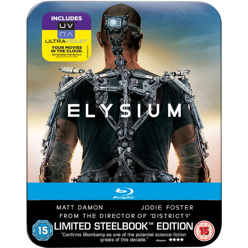 Elysium - Limited Edition Steelbook: Mastered in 4K Edition (Includes UltraViolet Copy) (UK EDITION) Image 1